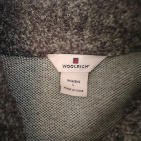 Woolrich Light Olive Heather Toggle Button Sherpa Women's Vest - Picture 6 of 8